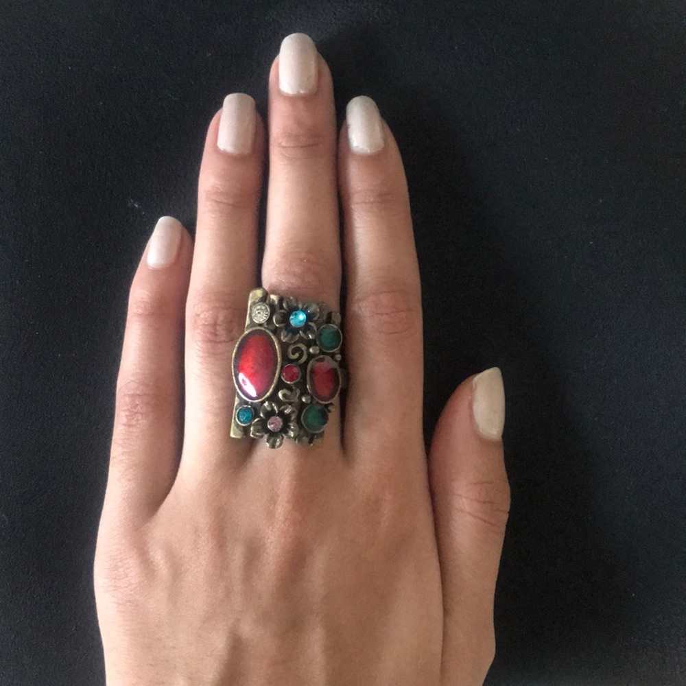 Embellished Adjustable Ring